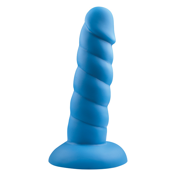 Rock Candy Suga Daddy Silicone Dildo - Blue