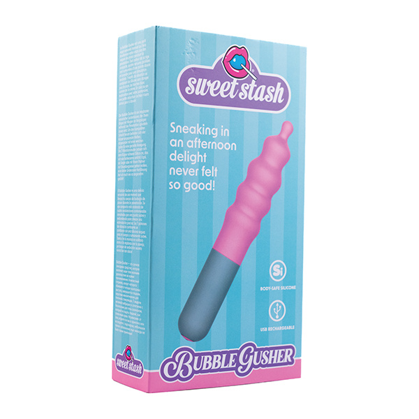 Rock Candy Bubble Gusher Stimulator - Pink-Grey - Image 4