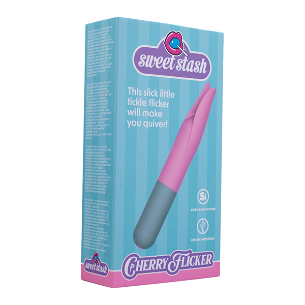 Rock Candy Cherry Flicker Clit Tickler - Pink-Grey - Image 2