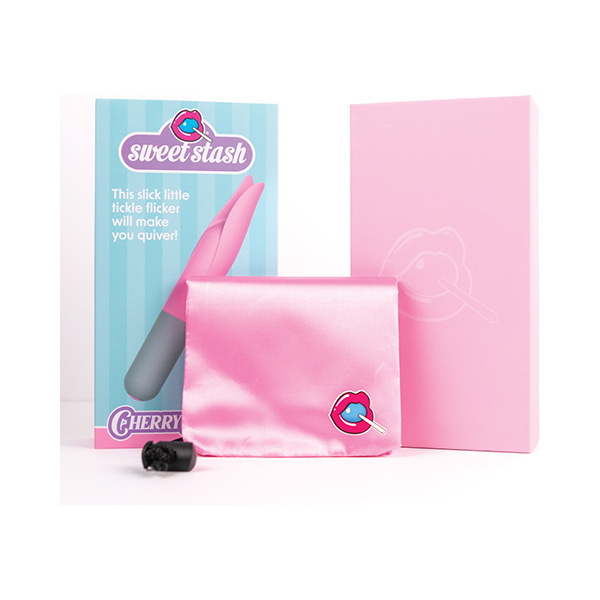 Rock Candy Cherry Flicker Clit Tickler - Pink-Grey - Image 4