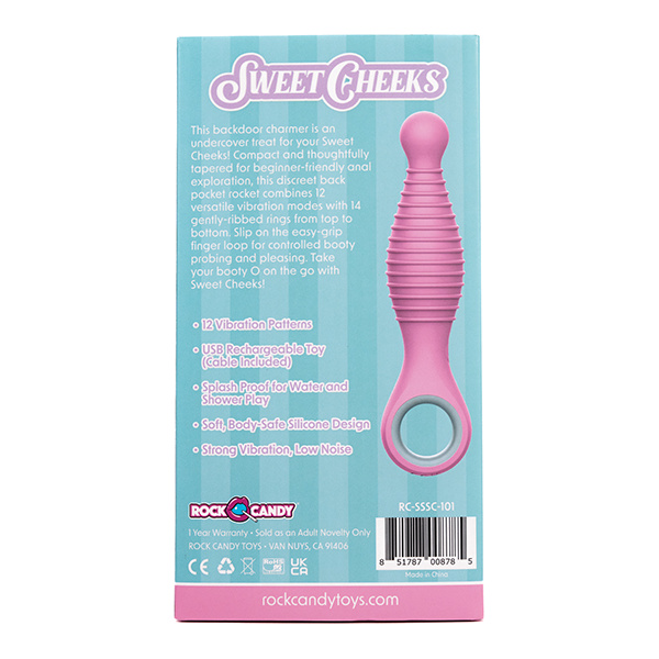 Rock Candy Sweet Cheeks Tapered Anal Vibe - Pink - Image 4