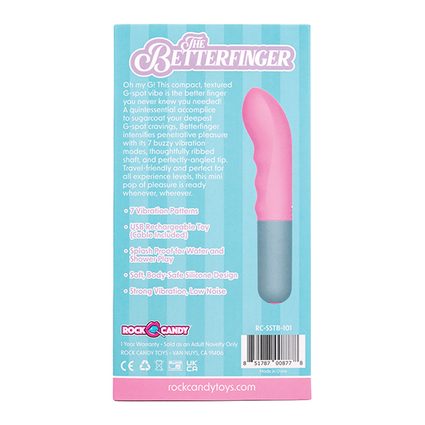 Rock Candy The Betterfinger G-Spot Vibe - Pink-Grey - Image 5