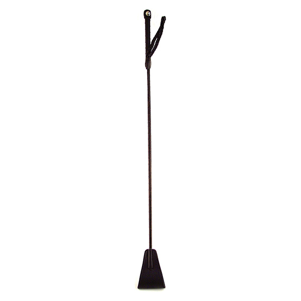 Rouge Fetish Play Vegan Leather Riding Crop - Black - Image 2