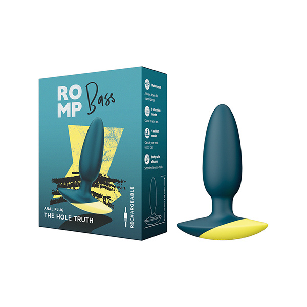 Romp Bass Vibrating Anal Plug - Teal