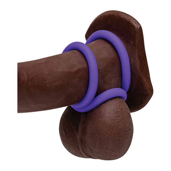 Romp Remix Trio Penis Ring Set of 3 - Purple - Image 4