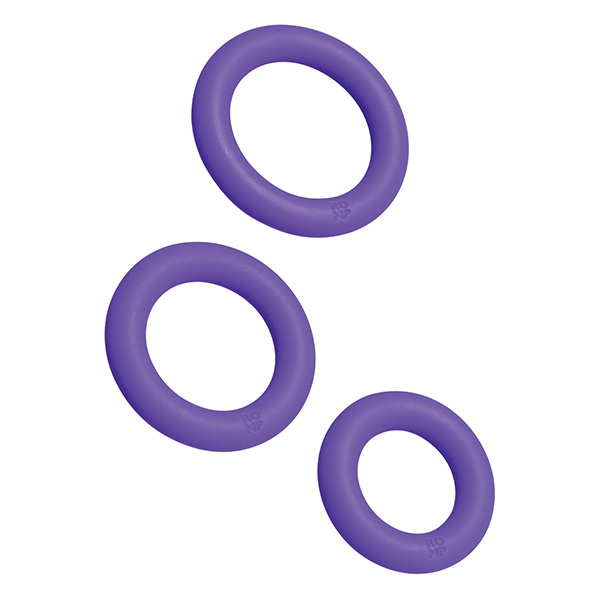 Romp Remix Trio Penis Ring Set of 3 - Purple - Image 5