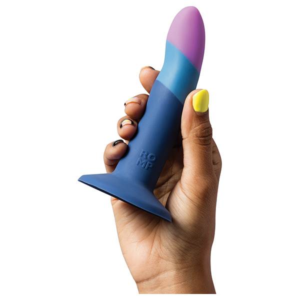 ROMP Piccolo 3 Color 5.5" Dildo Pegging Kit - Blue - Image 3