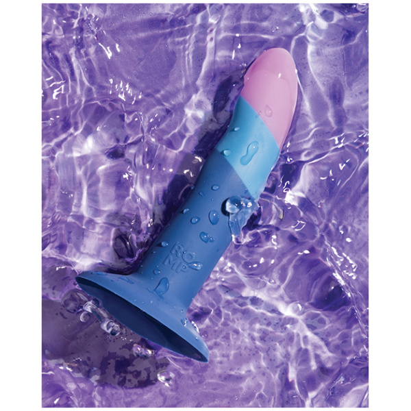 ROMP Piccolo 3 Color Dildo - Blue - Image 4