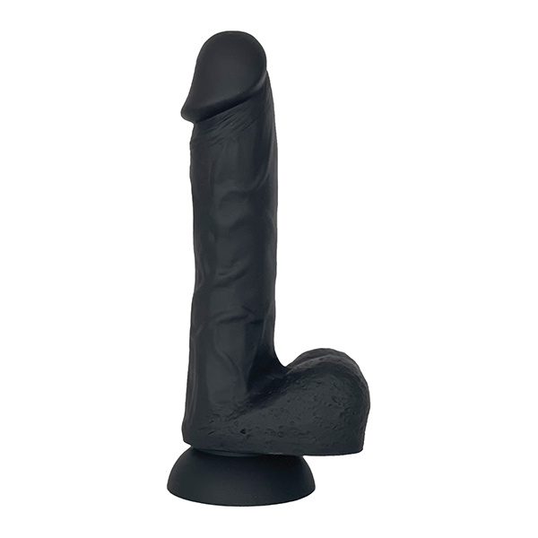 VERS Liquid Silicone Suction Dildo - Black - Image 4