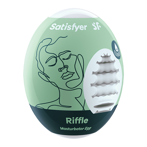 Satisfyer Masturbator Egg Riffle - Light Green