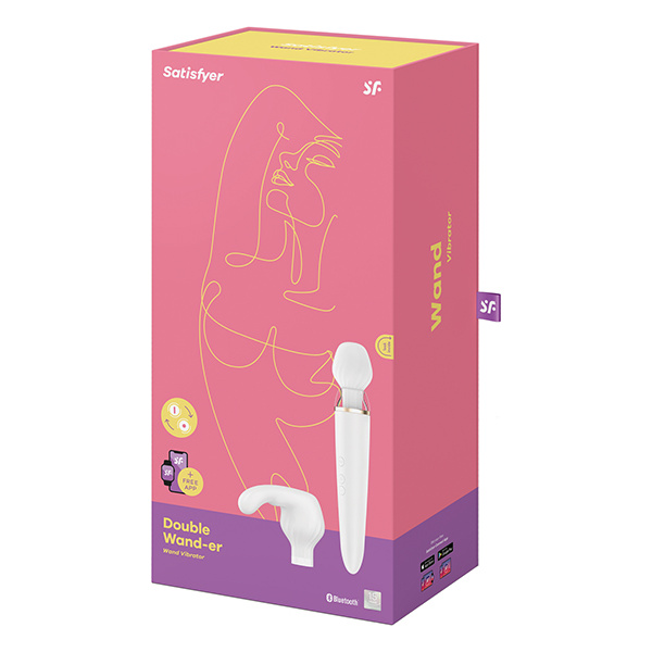 Satisfyer Double Wand-er - White - Image 2