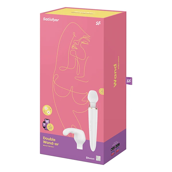 Satisfyer Double Wand-er - White - Image 2