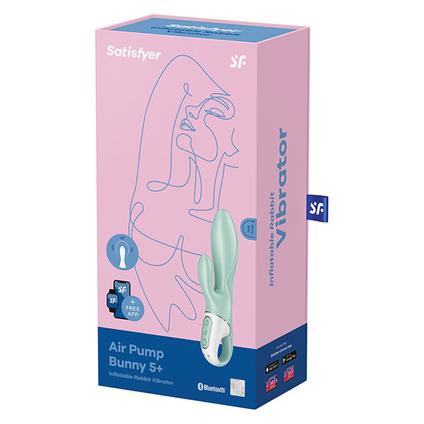 Satisfyer Air Pump Bunny 5+ - Mint - Image 3