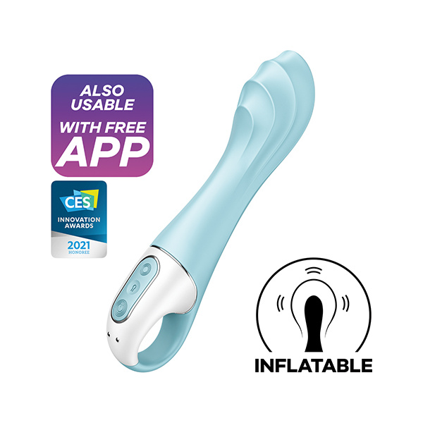 Satisfyer Air Pump Vibrator 5+ - Blue - Image 5