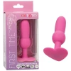 First Time Vibrating Beaded Anal Probe - Pink