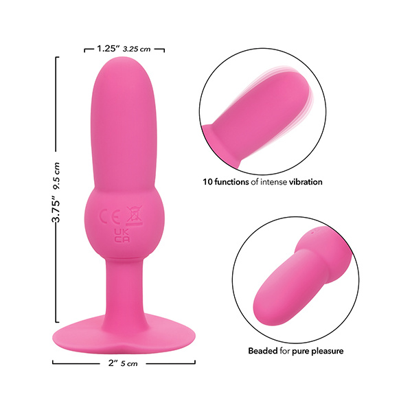 First Time Vibrating Beaded Anal Probe - Pink - Image 5