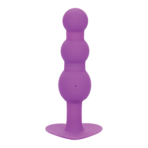 First Time Vibrating Triple Beaded Anal Probe - Purple - Image 4