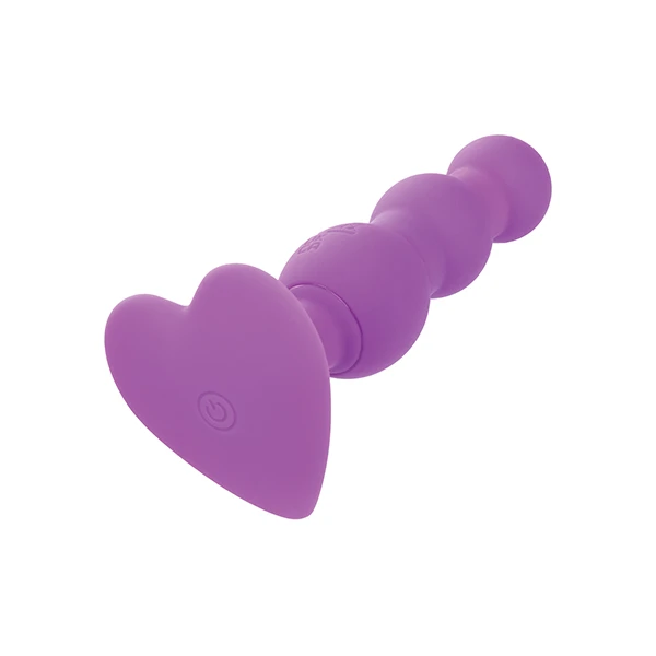 First Time Vibrating Triple Beaded Anal Probe - Purple - Image 2