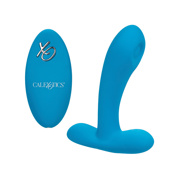 Silicone Pulsing Pleaser w-Remote - Blue - Image 2