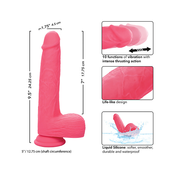 Silicone Studs Rechargeable Rumbling & Thrusting Vibrator - Image 2