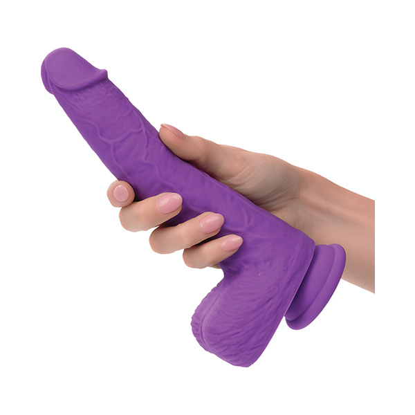 Silicone Studs Rechargeable Gyrating & Thrusting Vibrator - Purple - Image 3