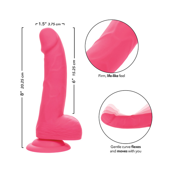 Silicone Studs Neon 6" Dildo - Image 2