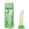 Glow Stick Leaf Suction Cup Glow-in-the-Dark Dildo - Green