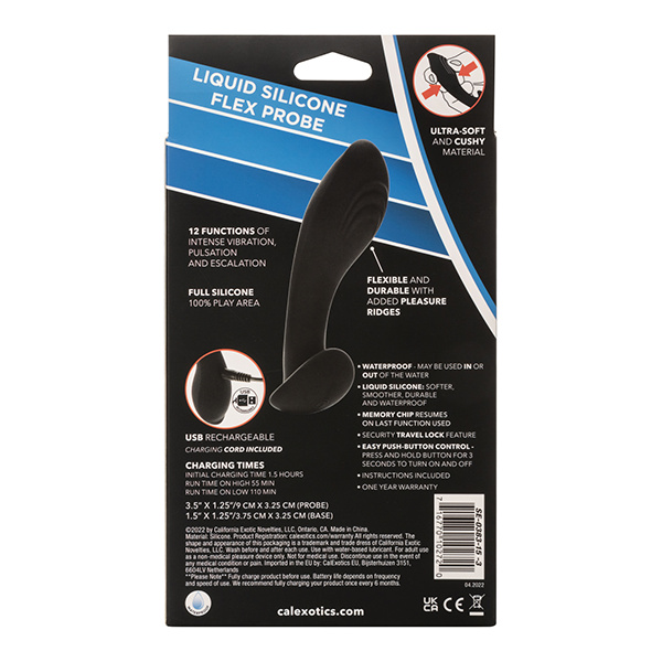 Eclipse Liquid Silicone Flex Probe - Black - Image 4