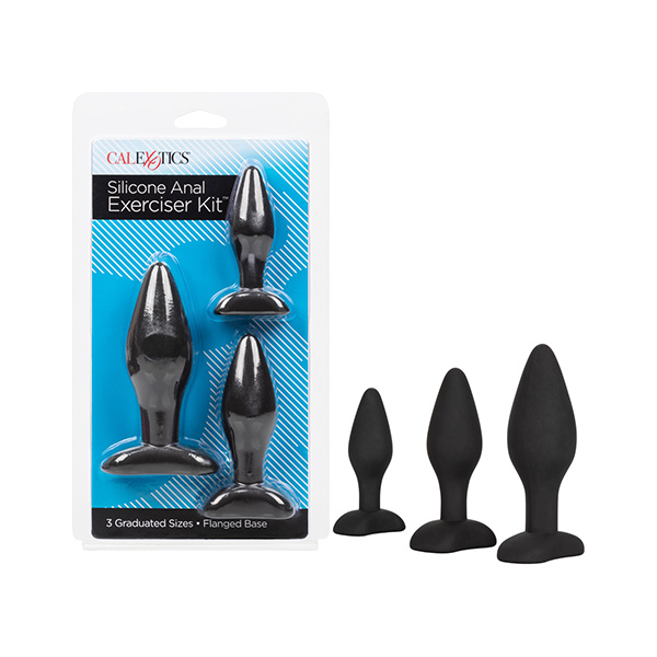 Silicone Anal Exerciser Kit - Black