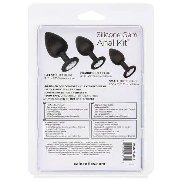Silicone Gem Anal Kit - Black - Image 5