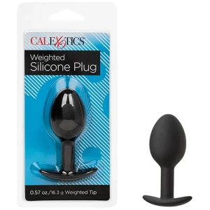 Weighted Silicone Anal Plug - Black