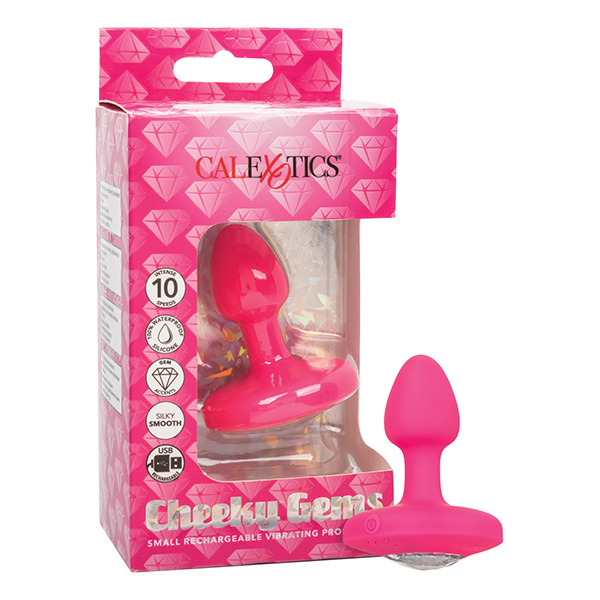 Cheeky Gems Small Rechargeable Vibrating Probe - Pink