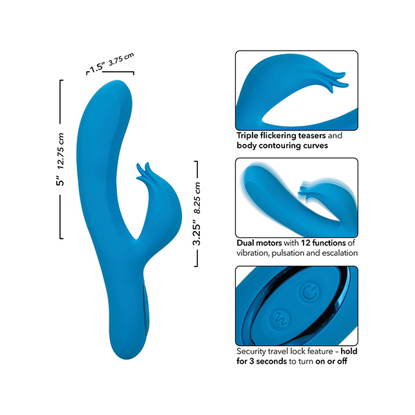 Azure Collection Flutter G Vibrator - Blue - Image 2