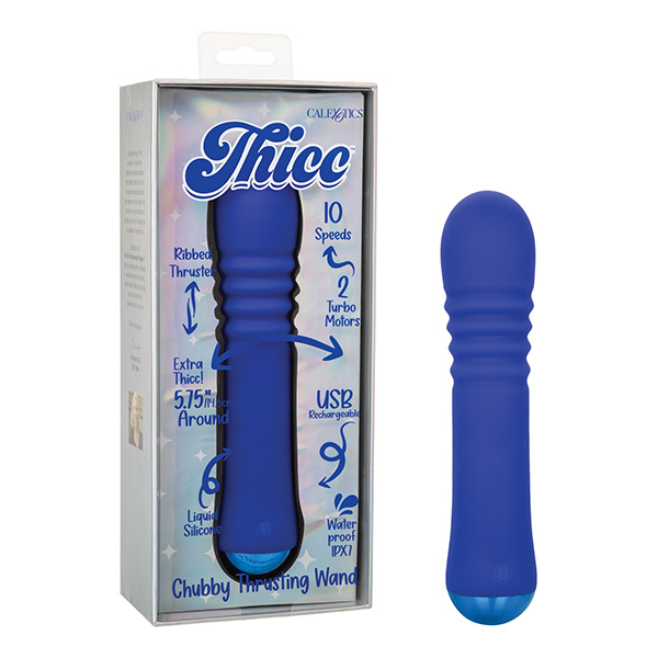 Thicc Chubby Thrusting Wand - Blue