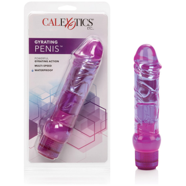 Crystalessence 6.5" Gyrating Penis - Purple