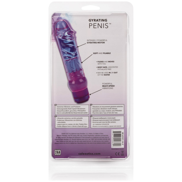 Crystalessence 6.5" Gyrating Penis - Purple - Image 5