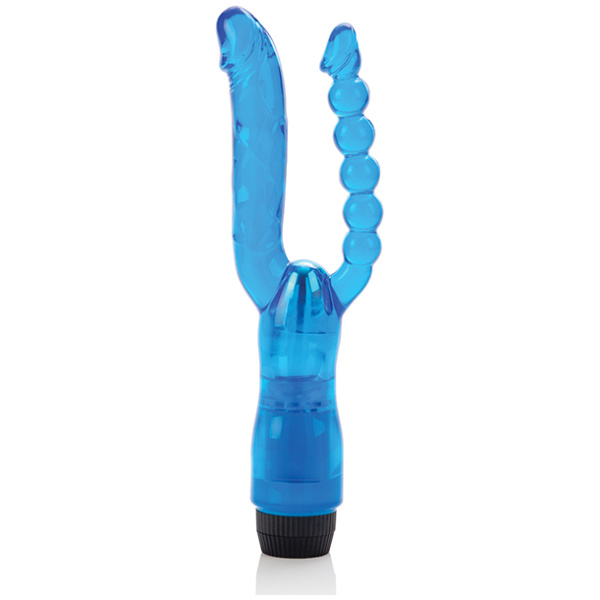 Crystalessence 5" Dual Penetrator - Blue - Image 2