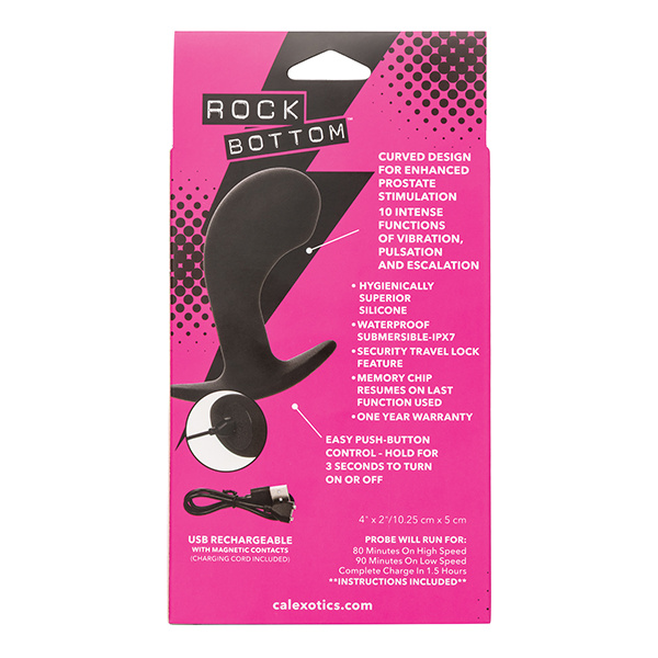 Rock Bottom Curved Prostate Probe - Black - Image 5