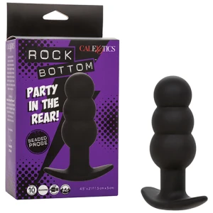 Rock Bottom Beaded Anal Probe - Black