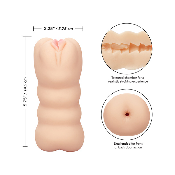 Cheap Thrills The Three-Way Dual Ended Masturbator - Ivory - Image 5