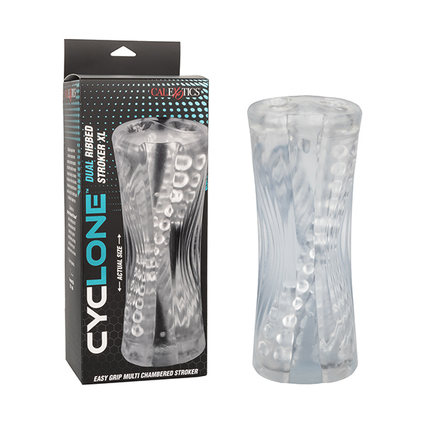 Cyclone Dual Ribbed Stroker XL - Clear