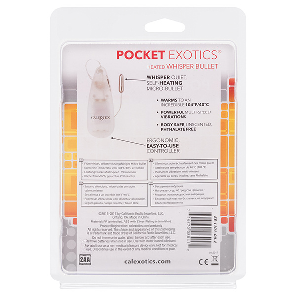 Pocket Exotics Heated Whisper Bullet - Silver - Image 2