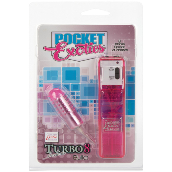 Pocket Exotics Turbo 8 Accelerator Single Bullet - Pink