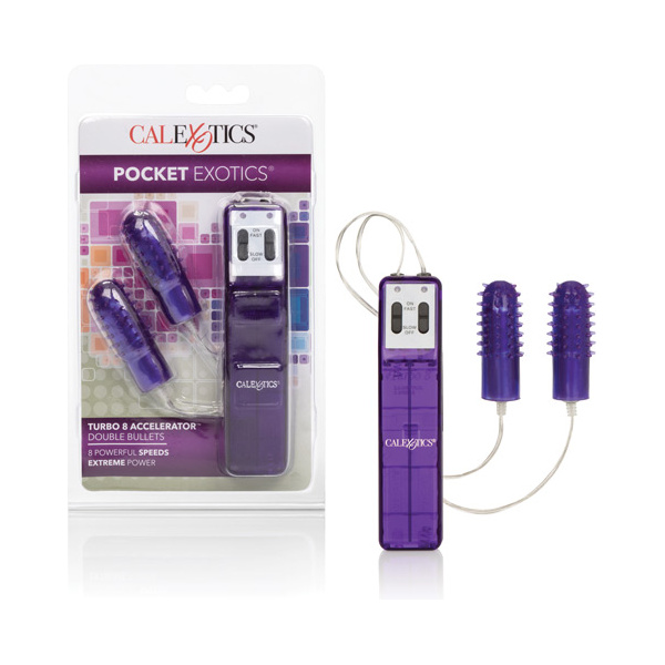 Pocket Exotics Turbo 8 Accelerator Double Bullets - Purple