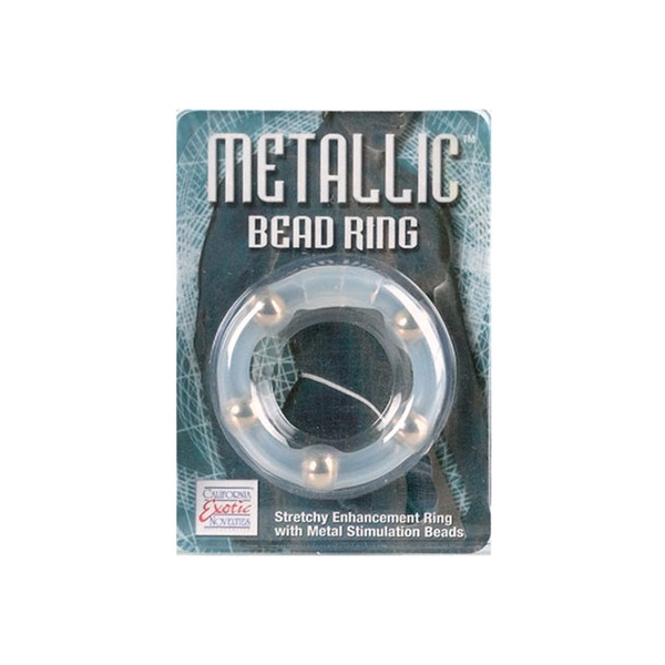 Metallic Bead Ring - Clear