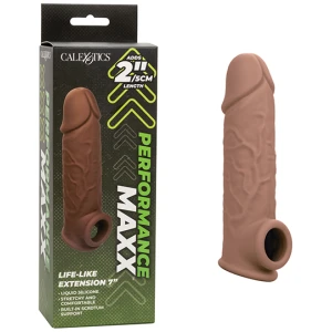 Performance Maxx Life-Like 7" Penis Extension - Brown