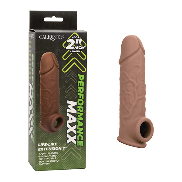 Performance Maxx Life-Like 7" Penis Extension - Brown