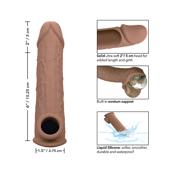 Performance Maxx Life-Like 8" Penis Extension - Brown - Image 5