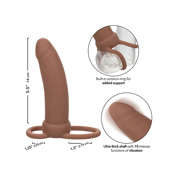 Performance Maxx Rechargeable Thick Dual Penetrator - Brown - Image 3