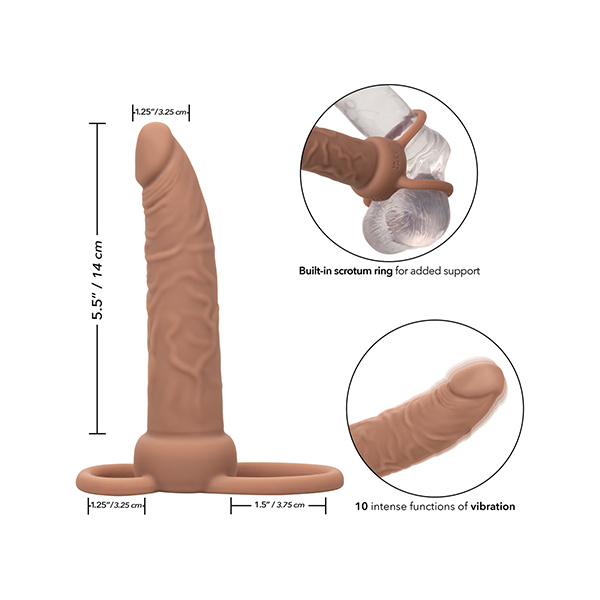 Performance Maxx Rechargeable Dual Penetrator - Brown - Image 3